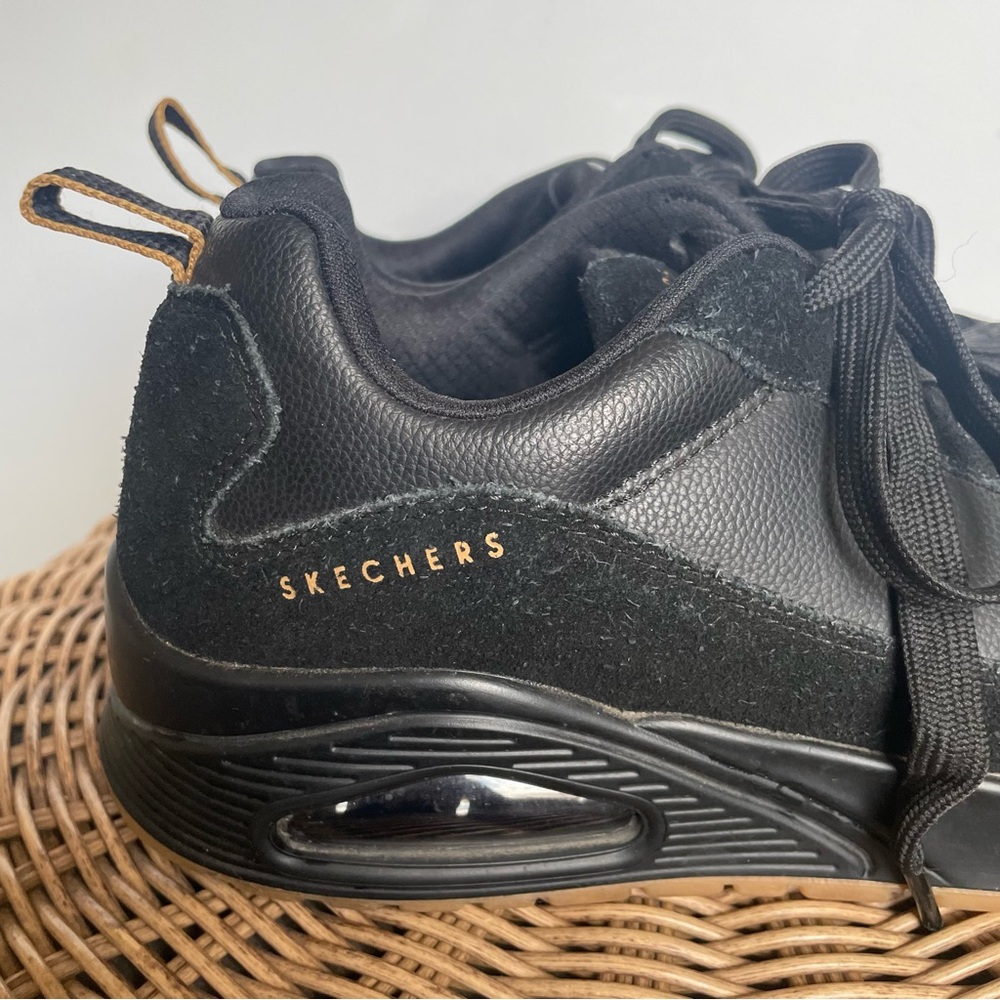 Skechers Uno-Solid Air Black Men tennis shoes size 9 - Picture 12 of 13